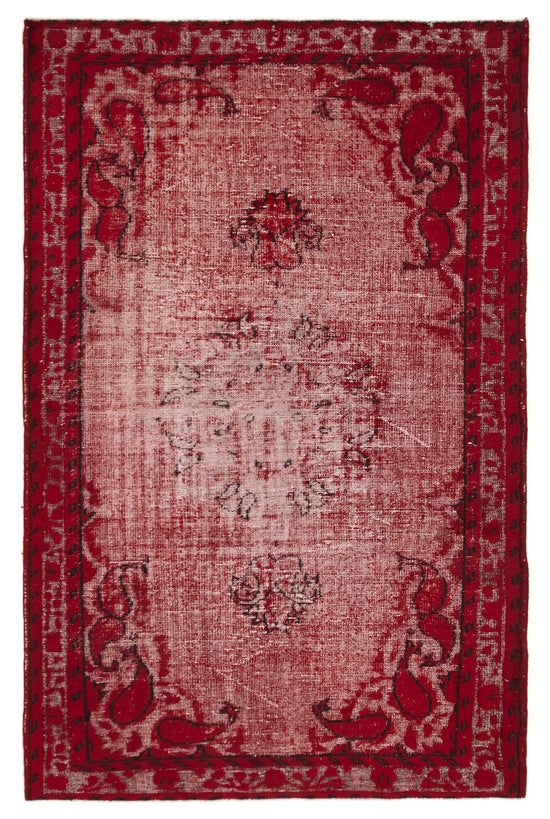 6x9 Red Over Dyed Rug - 25746