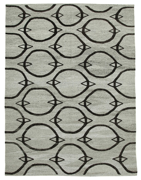 8x11 Grey Contemporary Area Rug - 26621
