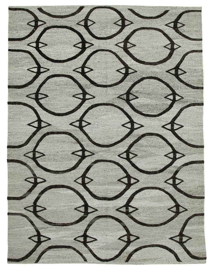 8x11 Grey Contemporary Area Rug - 26621