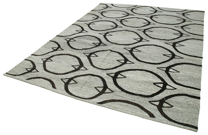 8x11 Grey Contemporary Area Rug - 26621