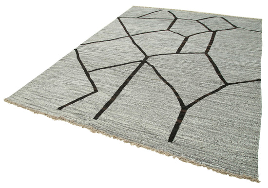 8x11 Grey Contemporary Area Rug - 26627