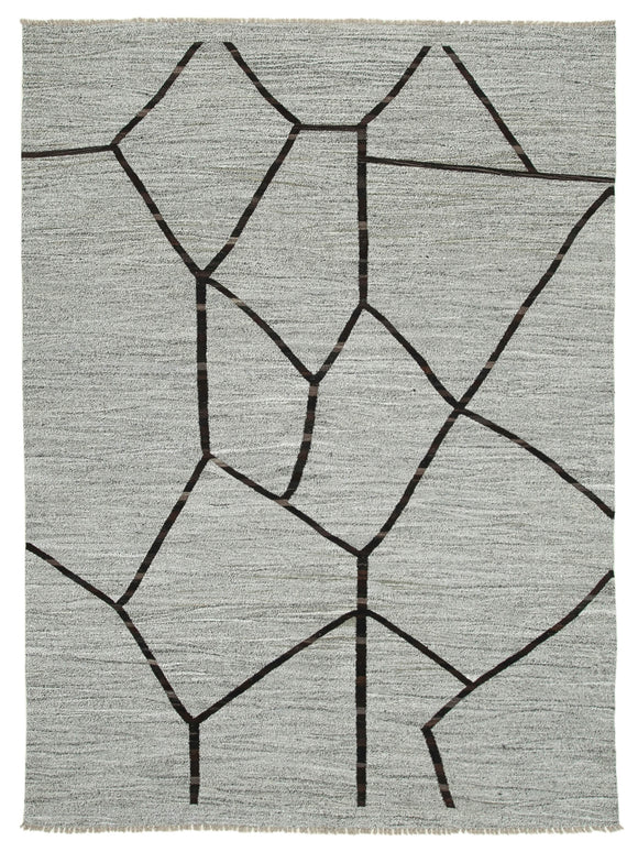 8x11 Grey Contemporary Area Rug - 26628