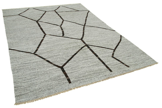 8x11 Grey Contemporary Area Rug - 26628