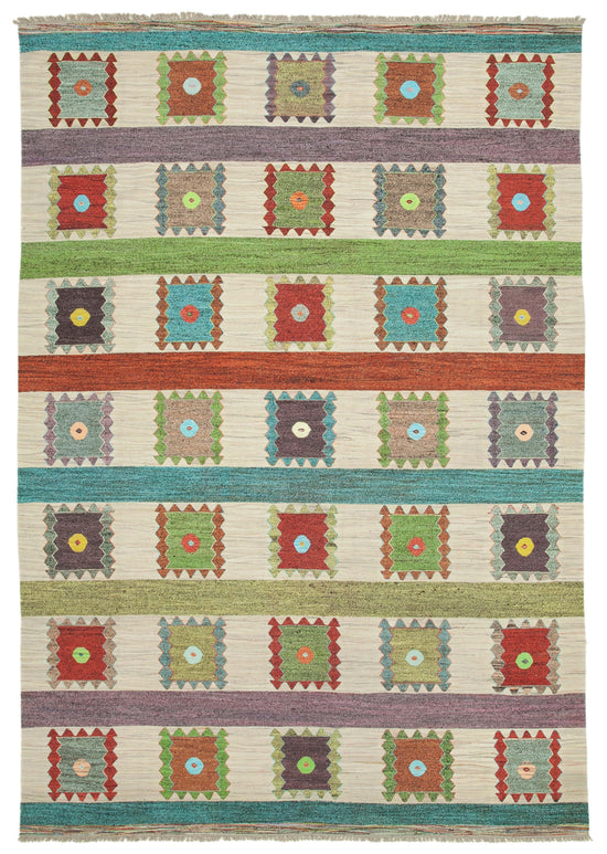 10x14 Multicolor Contemporary Area Rug - 26634