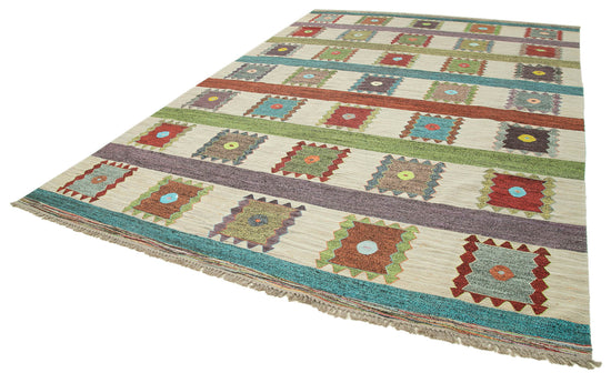 10x14 Multicolor Contemporary Area Rug - 26634