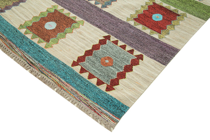 10x14 Multicolor Contemporary Area Rug - 26634