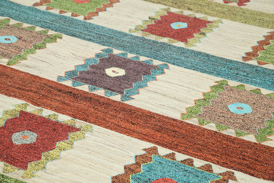 10x14 Multicolor Contemporary Area Rug - 26634