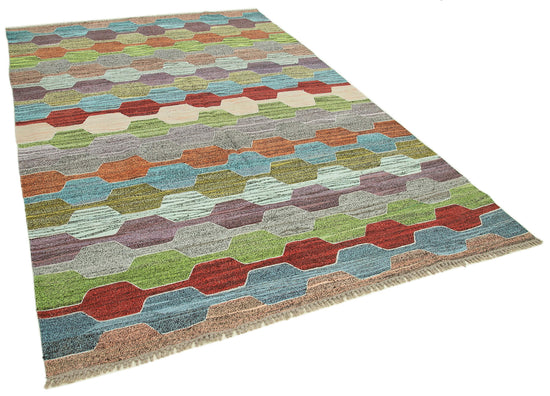 7x10 Multicolor Contemporary Area Rug - 26638