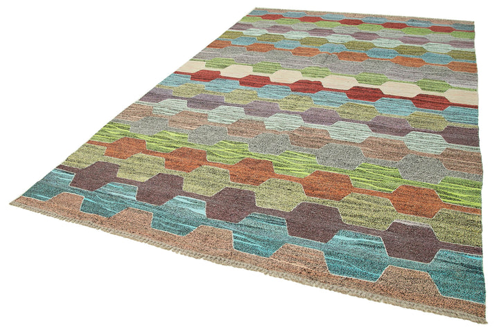 7x10 Multicolor Contemporary Area Rug - 26638