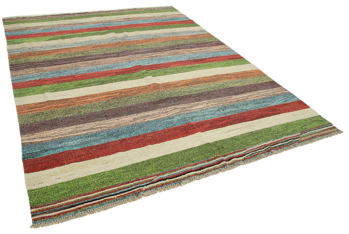 8x11 Multicolor Contemporary Area Rug - 26640