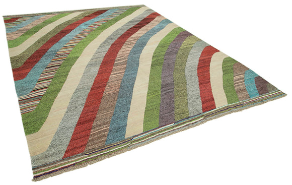 9x11 Multicolor Contemporary Area Rug - 26641