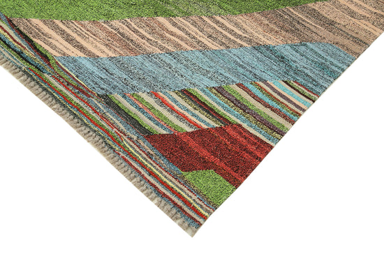 9x11 Multicolor Contemporary Area Rug - 26641