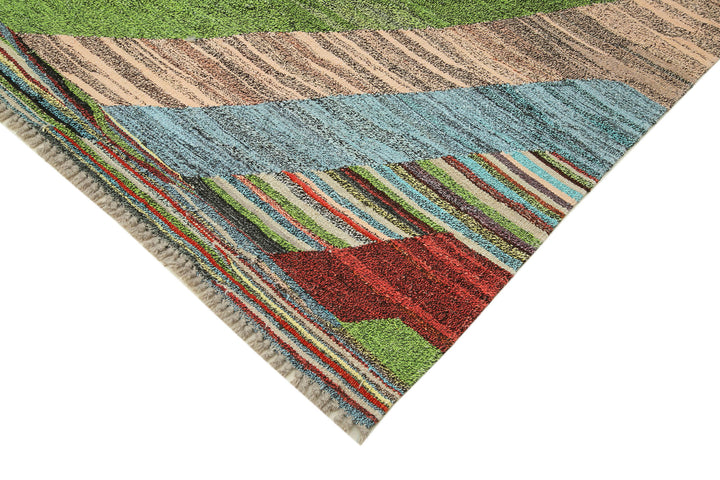 9x11 Multicolor Contemporary Area Rug - 26641