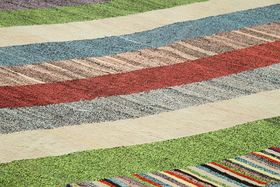 9x11 Multicolor Contemporary Area Rug - 26641