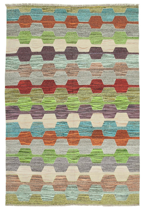 7x10 Multicolor Contemporary Area Rug - 26647