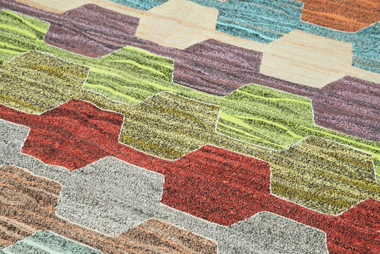 7x10 Multicolor Contemporary Area Rug - 26647