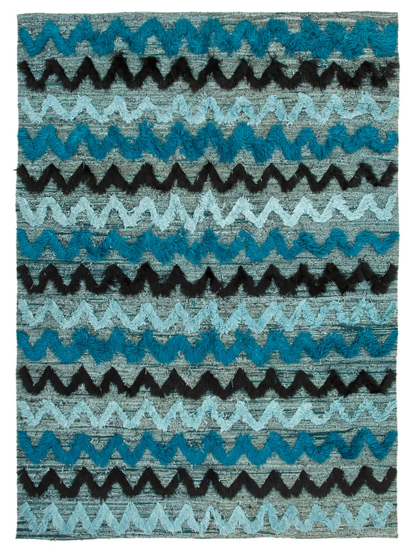 8x12 Turquoise Contemporary Area Rug - 26674