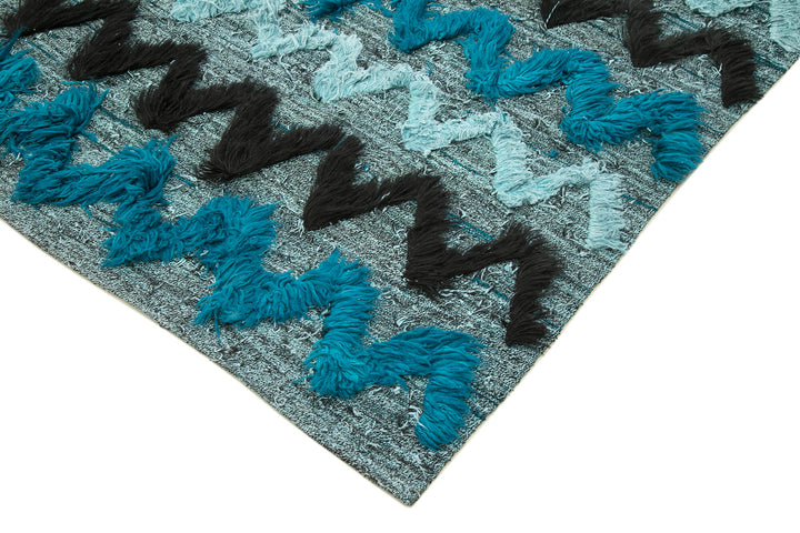 8x12 Turquoise Contemporary Area Rug - 26674