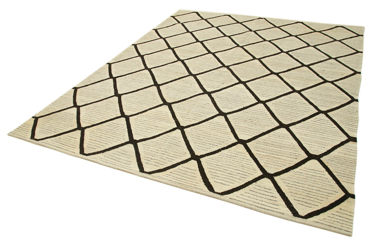 8x10 Beige Contemporary Area Rug - 26874