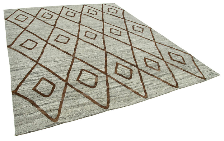 8x9 Grey Contemporary Area Rug - 26895