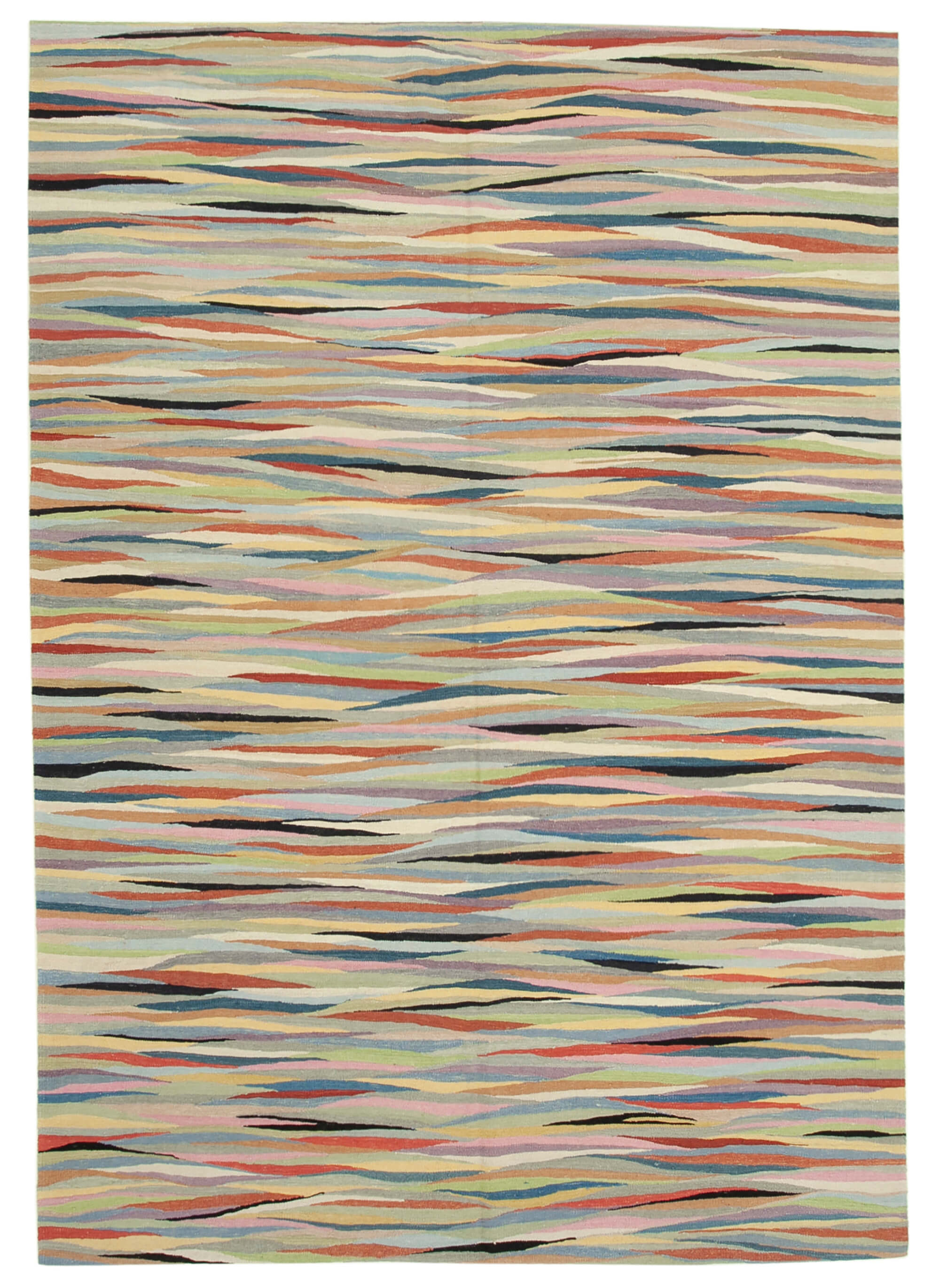 8x12 Multicolor Contemporary Area Rug - 26924