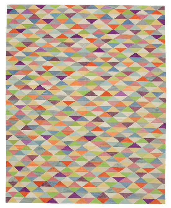 9x11 Multicolor Contemporary Area Rug - 26925