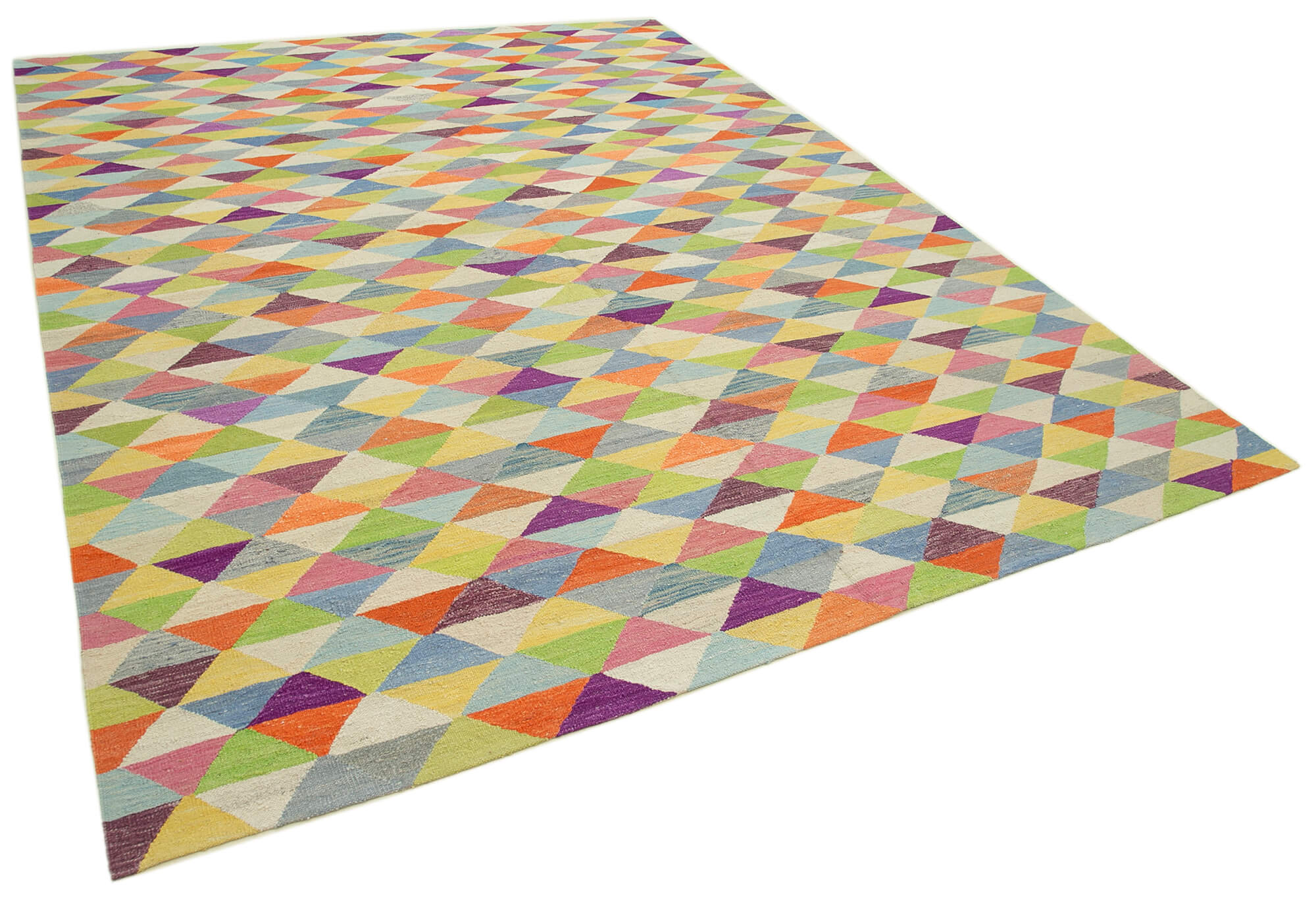 9x11 Multicolor Contemporary Area Rug - 26925