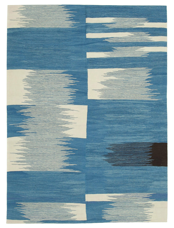 7x10 Blue Contemporary Area Rug - 26938