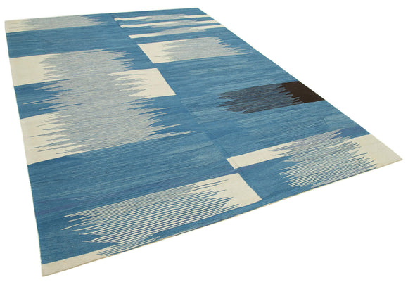 7x10 Blue Contemporary Area Rug - 26938