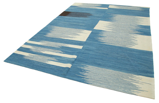 7x10 Blue Contemporary Area Rug - 26938