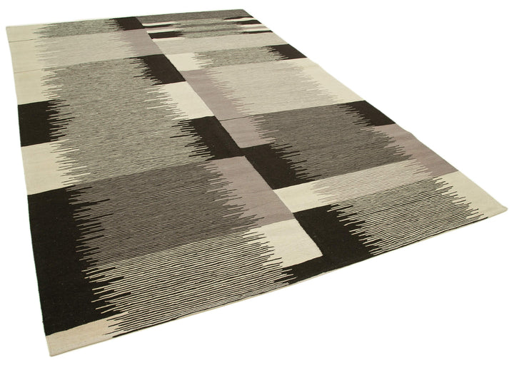 7x11 Black Contemporary Area Rug - 26939