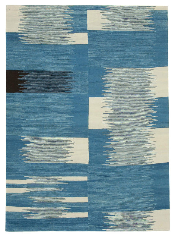 7x10 Blue Contemporary Area Rug - 26944