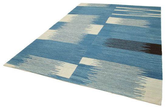 7x10 Blue Contemporary Area Rug - 26944