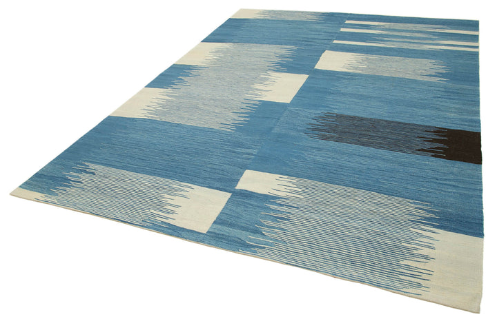 7x10 Blue Contemporary Area Rug - 26944