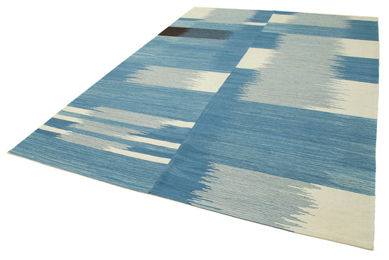 7x10 Blue Contemporary Area Rug - 26947