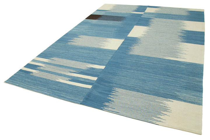 7x10 Blue Contemporary Area Rug - 26947