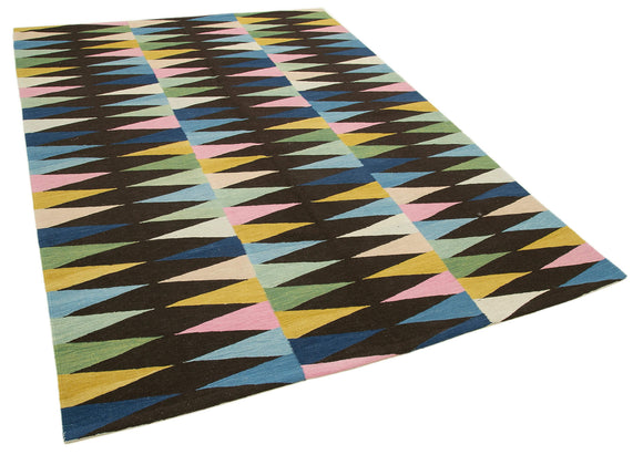 6x8 Black Contemporary Area Rug - 26952