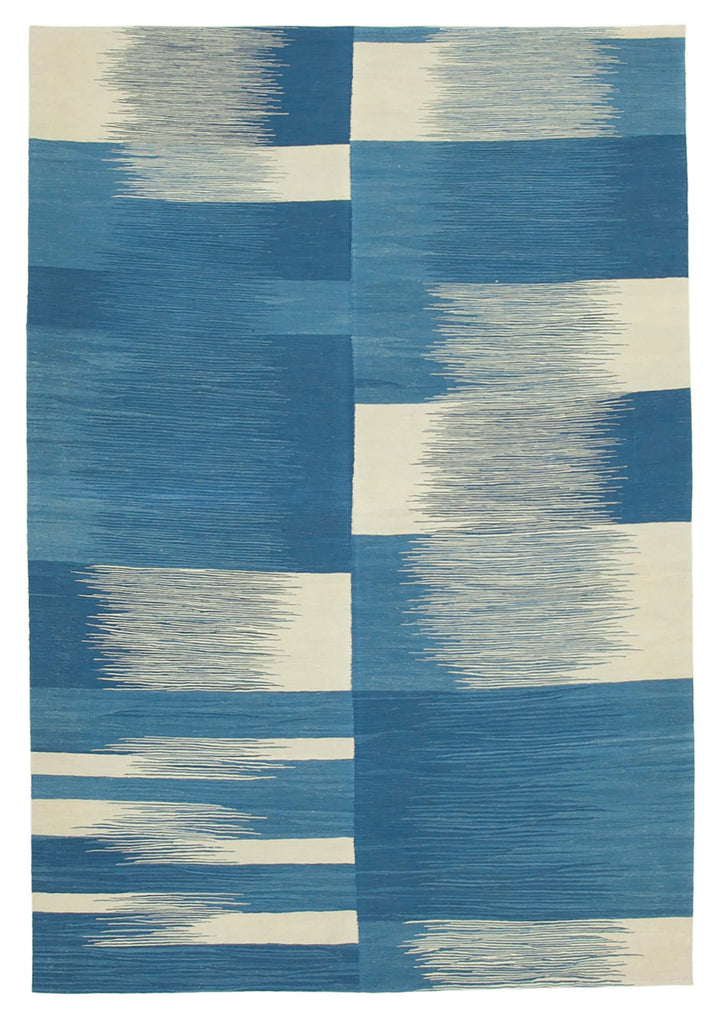 7x10 Blue Contemporary Area Rug - 26954