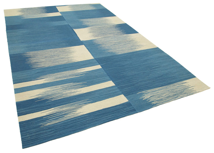 7x10 Blue Contemporary Area Rug - 26954