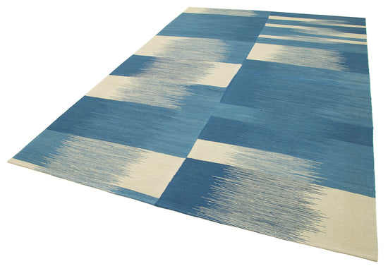 7x10 Blue Contemporary Area Rug - 26954