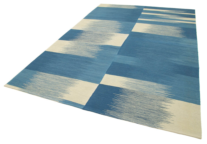 7x10 Blue Contemporary Area Rug - 26954