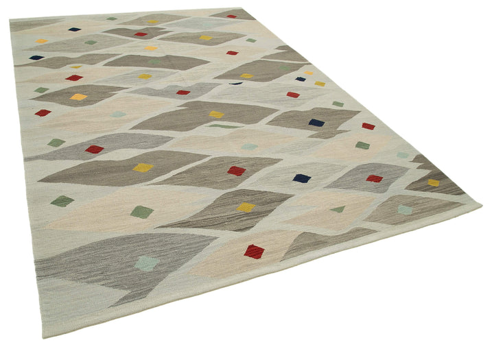 7x9 Grey Contemporary Area Rug - 26957