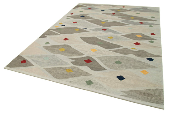 7x9 Grey Contemporary Area Rug - 26957
