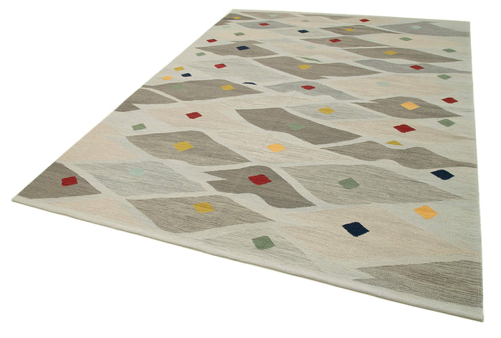 7x9 Grey Contemporary Area Rug - 26957