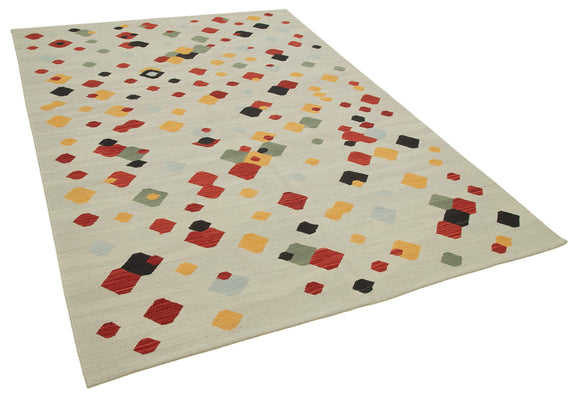 6x8 Beige Contemporary Area Rug - 26959