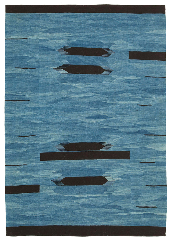6x8 Blue Contemporary Area Rug - 26961