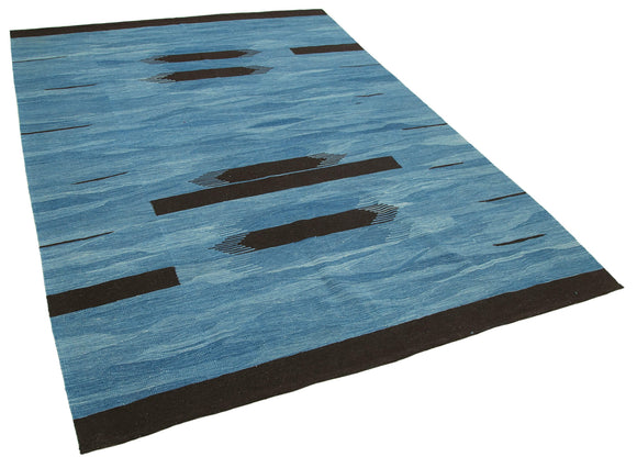 6x8 Blue Contemporary Area Rug - 26961