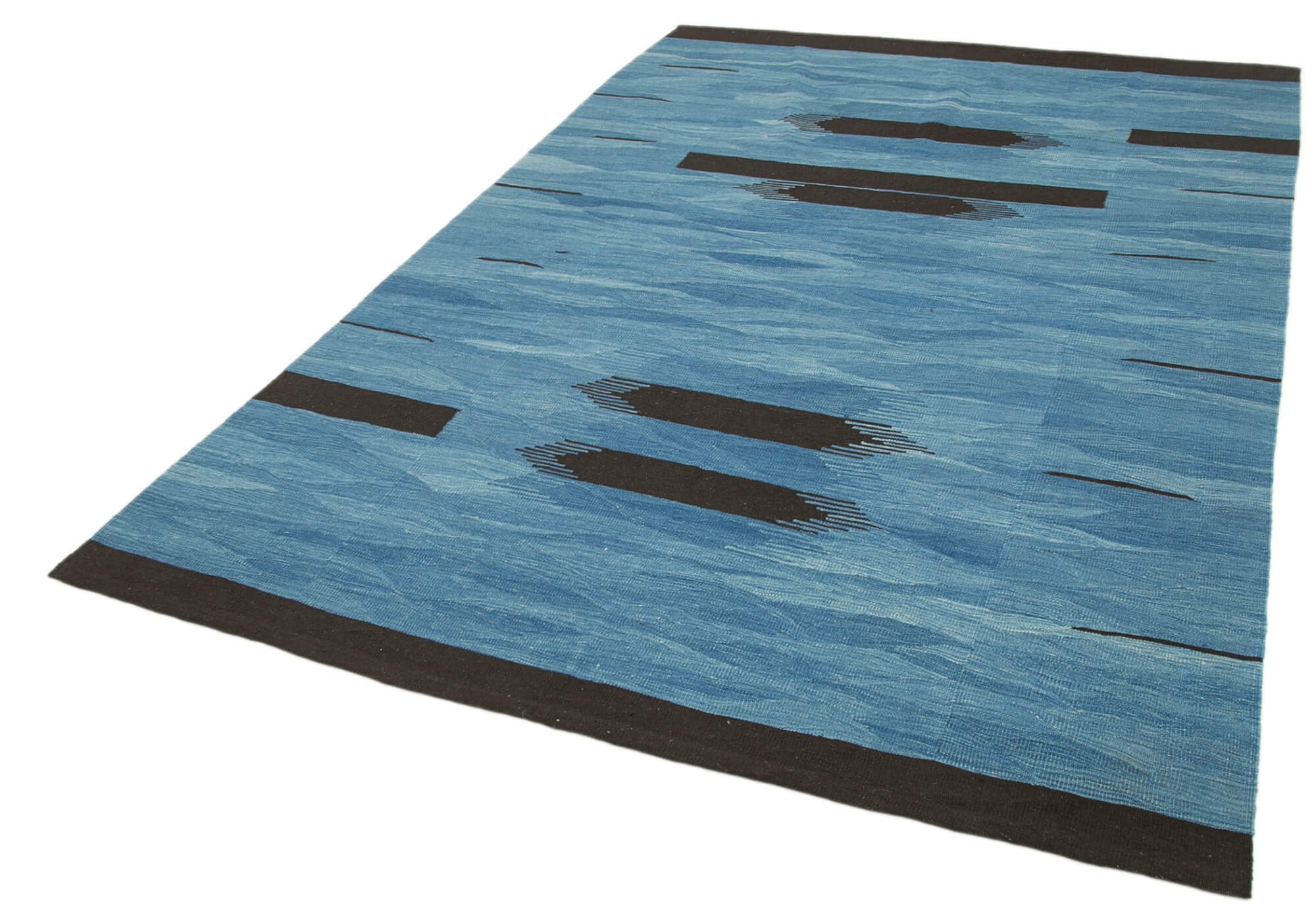 6x8 Blue Contemporary Area Rug - 26961
