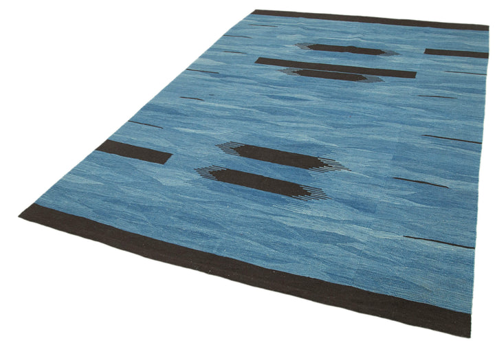 6x8 Blue Contemporary Area Rug - 26961