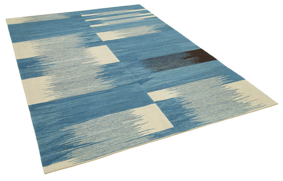 6x8 Blue Contemporary Area Rug - 26962